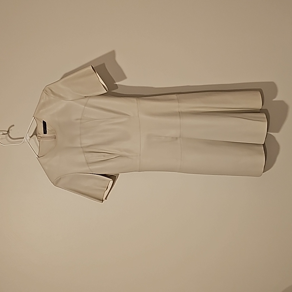 Zara cream faux leather dress. Size small